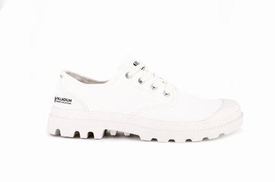 Zapatos Bajos Palladium PAMPA OXFORD ORGANIC II Mujer Blancas | Costa Rica-26401